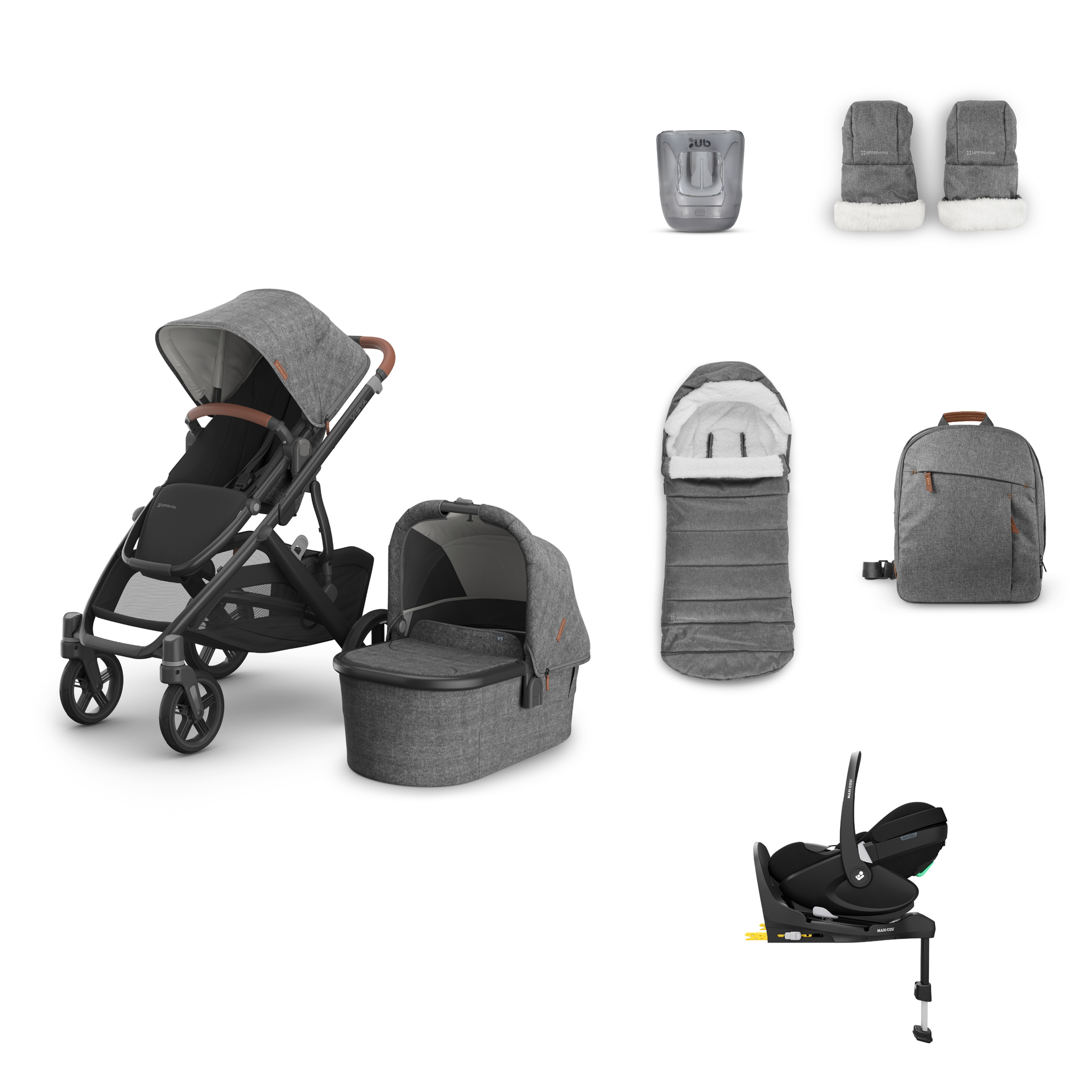 uppababy 360 Uppababy Vista V3 Pram, Accessory and Travel System Bundle with Maxi C –  Bumpstart Baby Shop