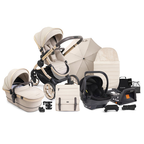 iCandy Peach 7 & Cocoon Complete Travel System and Accessory Bundle - Biscotti