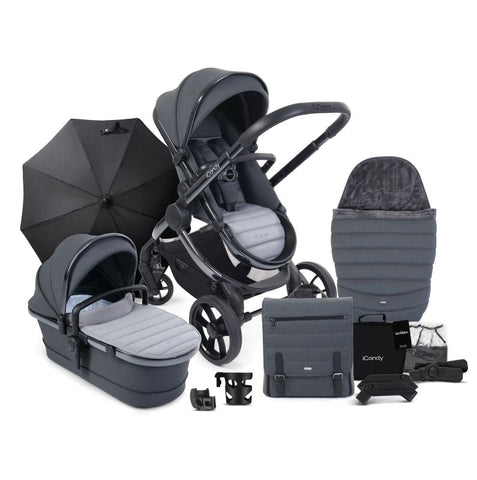 iCandy Peach 7 & Cocoon Complete Travel System and Accessory Bundle - Phantom/Truffle