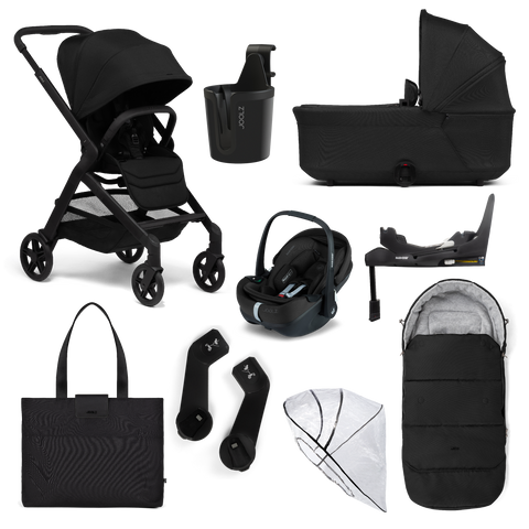 Joolz Hub2 Complete Pram, Travel System and Accessory Bundle - Space Black
