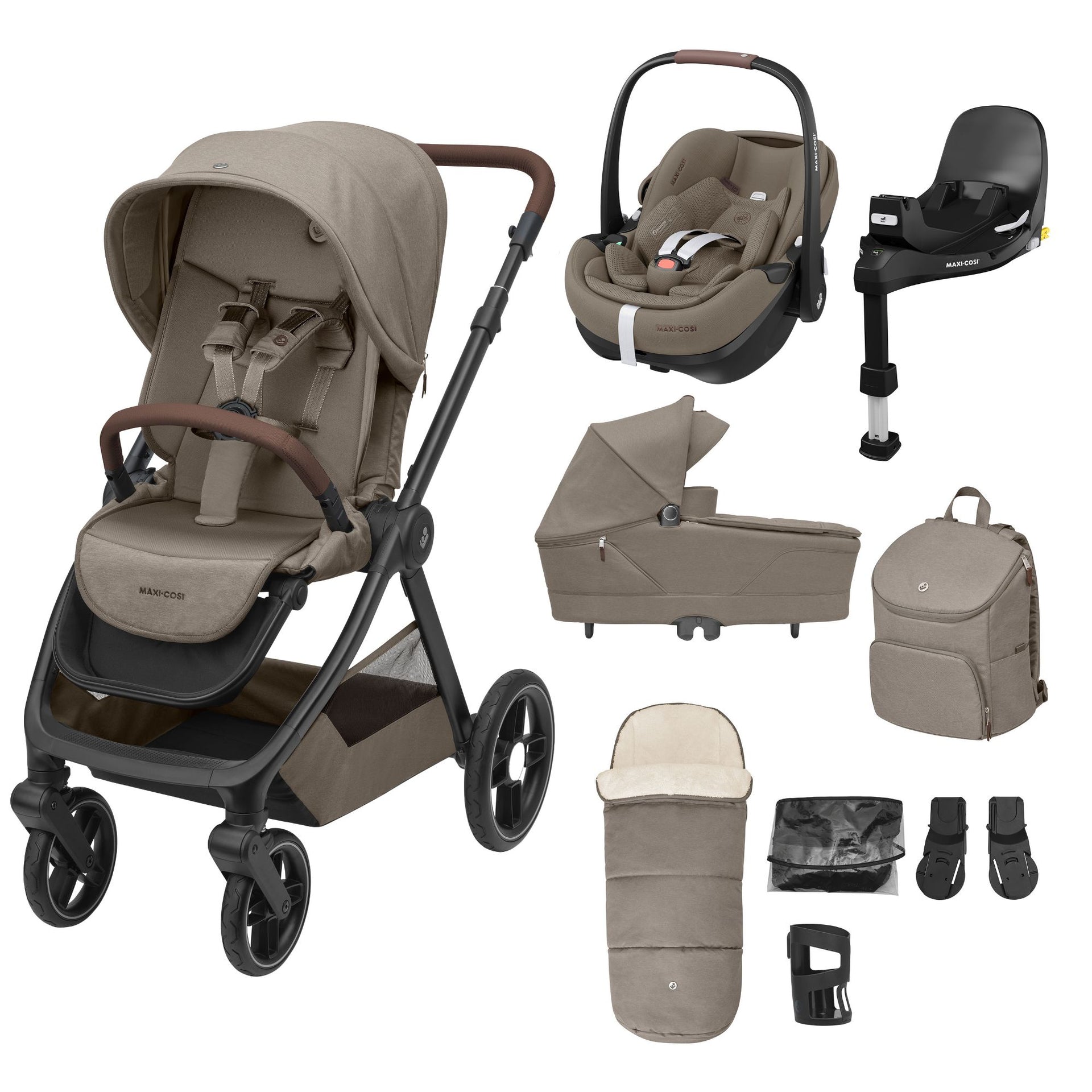 Maxi Cosi Oxford+ Piece Premium Travel System Bundle Twillic
