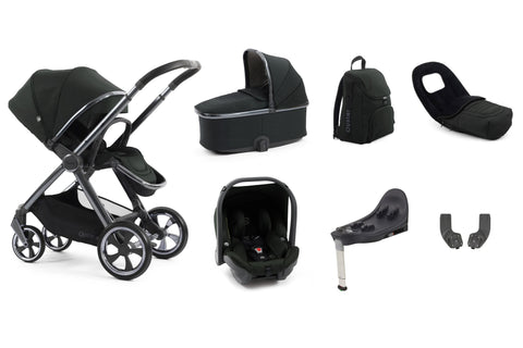 Babystyle Oyster 4 Luxury Travel System Bundle with Capsule Car Seat and Base - Black Olive