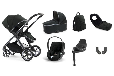 Babystyle Oyster 4 Luxury Travel System Bundle with Cybex Cloud T and Base T - Black Olive