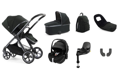 Babystyle Oyster 4 Luxury Travel System Bundle with Maxi Cosi Pebble 360 Pro V2 and Familyfix 360 Pro - Black Olive