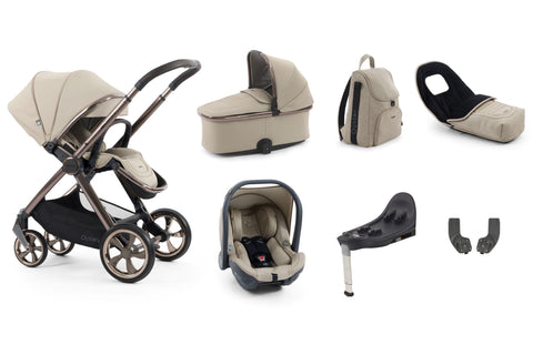 Babystyle Oyster 4 Luxury Travel System Bundle with Capsule Car Seat and Base - Buttermilk