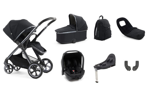 Babystyle Oyster 4 Luxury Travel System Bundle with Capsule Car Seat and Base - Carbonite