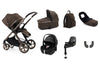 Babystyle Oyster 4 Luxury Travel System Bundle with Maxi Cosi Pebble 360 Pro V2 and Familyfix 360 Pro - Chocolate Velvet
