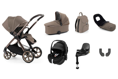 Babystyle Oyster 4 Luxury Travel System Bundle with Maxi Cosi Pebble 360 Pro V2 and Familyfix 360 Pro - Mink
