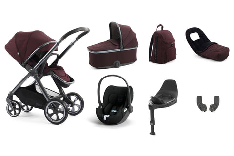 Babystyle Oyster 4 Luxury Travel System Bundle with Cybex Cloud T and Base T - Mulberry