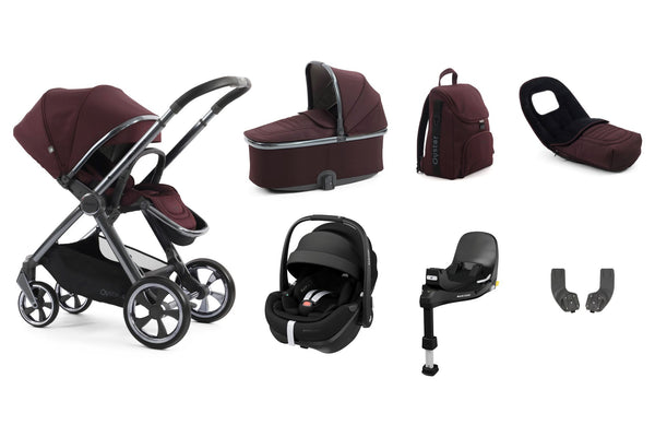 Babystyle Oyster 4 Luxury Travel System Bundle with Maxi Cosi Pebble 360 Pro V2 and Familyfix 360 Pro - Mulberry