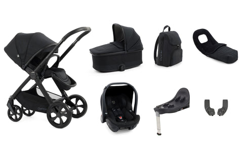 Babystyle Oyster 4 Luxury Travel System Bundle with Capsule Car Seat and Base - Raven