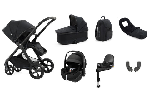 Babystyle Oyster 4 Luxury Travel System Bundle with Maxi Cosi Pebble 360 Pro V2 and Familyfix 360 Pro - Raven