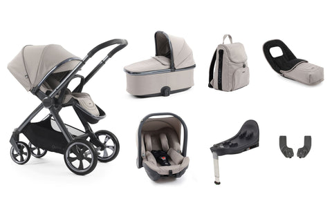 Babystyle Oyster 4 Luxury Travel System Bundle with Capsule Car Seat and Base - Stone