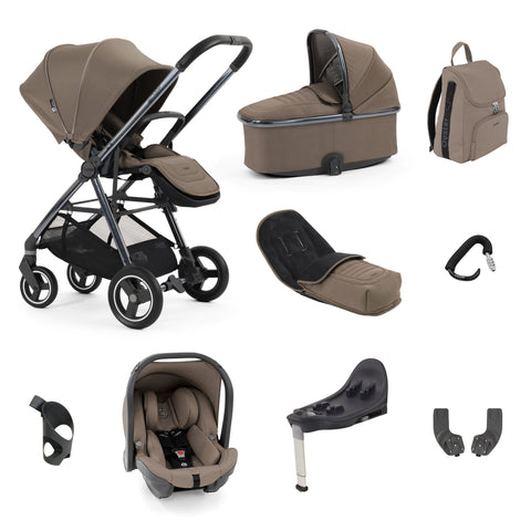 Babystyle Oyster Gravity + 9 Piece Luxury Travel System Bundle - Mink