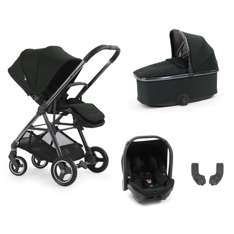 Babystyle Oyster Gravity + 4 Piece Travel System Bundle - Black Olive