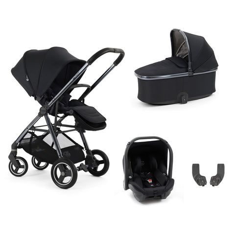 Babystyle Oyster Gravity + 4 Piece Travel System Bundle - Carbonite