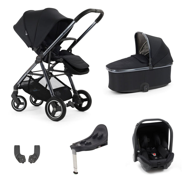 Babystyle Oyster Gravity + 5 Piece Travel System Bundle - Carbonite