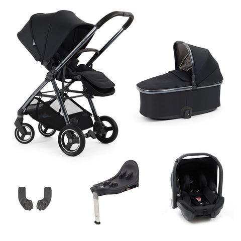 Babystyle Oyster Gravity + 5 Piece Travel System Bundle - Carbonite