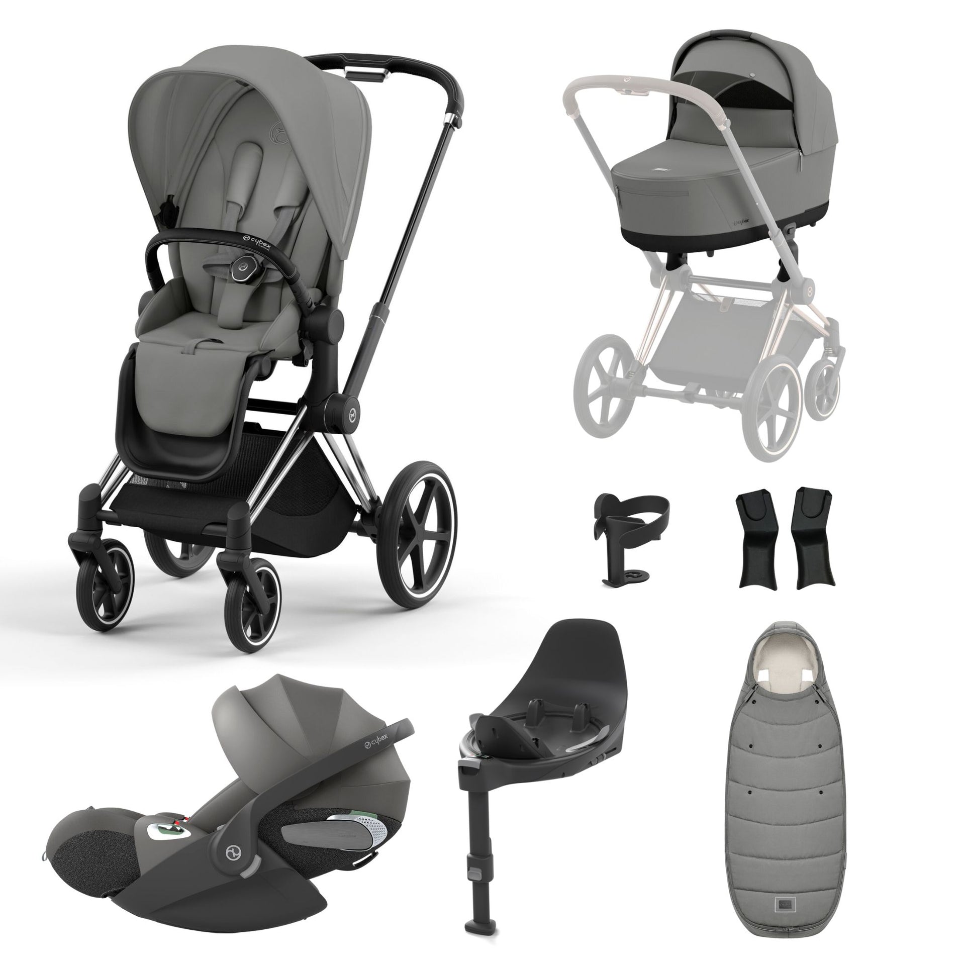 Cybex Priam Travel System Bundle Matt Black/Mirage Grey