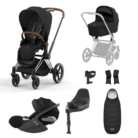 Cybex Priam Travel System Bundle - Chrome Brown/Sepia Black