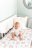 The Gilded Bird Cot/Cotbed Organic Cotton Fitted Sheet - Pretty Stems