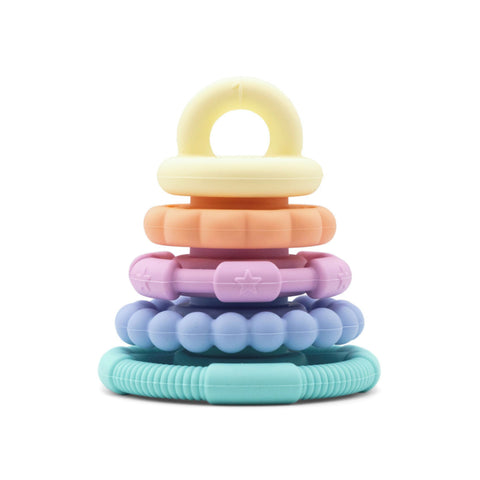 Jellystone Designs Rainbow Stacker & Teether - Pastel