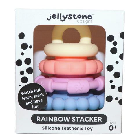 Jellystone Designs Rainbow Stacker & Teether - Pastel