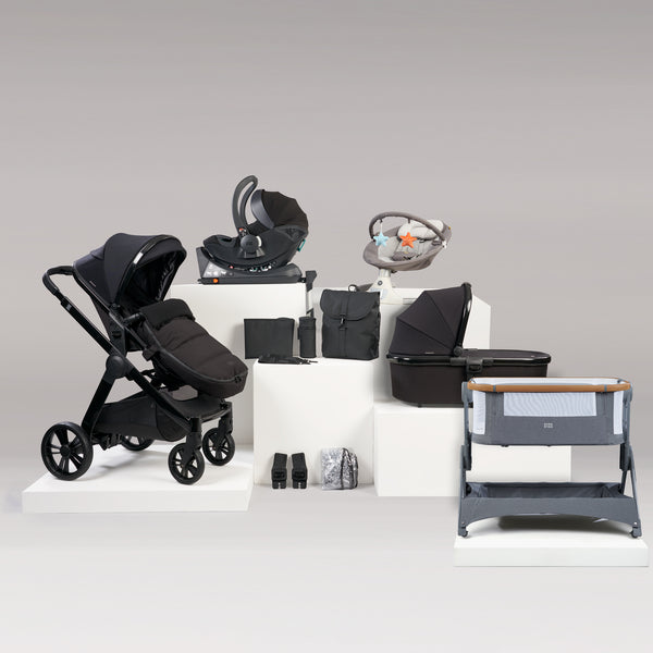 Bababing Raffi 15 Piece Home & Travel System Package - Black Gloss