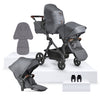 Silver Cross Wave 3 Single to Double Pram Bundle (12 Piece) - Lunar