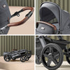 Silver Cross Wave 3 Single to Double Pram and Accessory Bundle (18 Piece) - Lunar