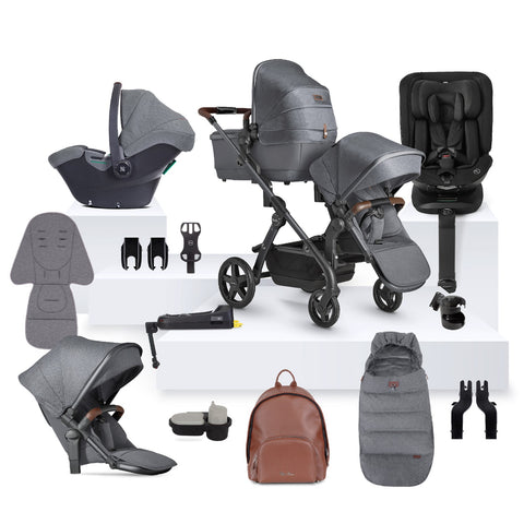 Silver Cross Wave 3 Single to Double Travel System Ultimate Motion Bundle (21 Piece) - Lunar