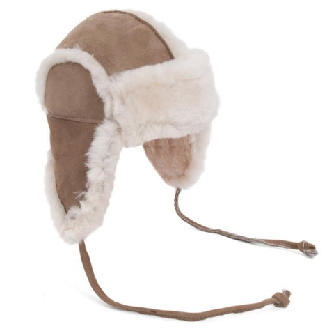 Baa Baby Sheepskin Trapper Hat - Chestnut