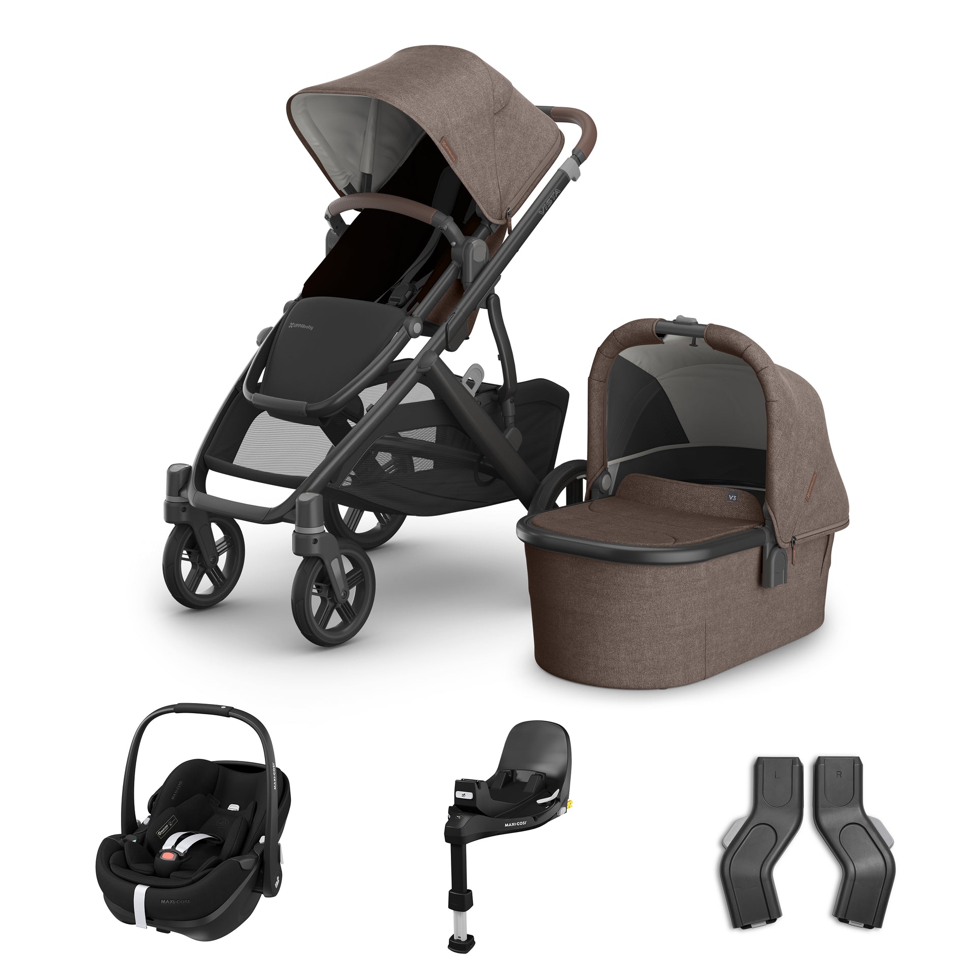 maxi cosi pebble 360 vs pro Uppababy Vista V3 Travel System Bundle with Maxi Cosi Pebble 360 Pro V – Bumpstart Baby Shop
