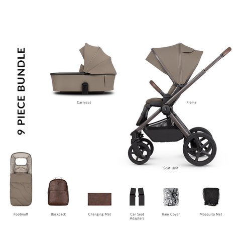 Venicci Upline 2 SE Pram and Accessory Bundle - Powder