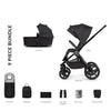 Venicci Upline 2 Pram and Accessory Bundle - All Black