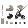 Venicci Upline 2 Complete Pram, Accessory and Travel System Bundle - Taupe