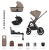 Venicci Upline 2 SE Complete Pram, Accessory and Travel System Bundle - Powder