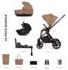 Venicci Claro 3-in-1 Travel System and Accessory Bundle - Caramel