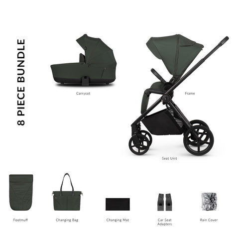 Venicci Claro 2-in-1 Pram and Accessory Bundle - Forest