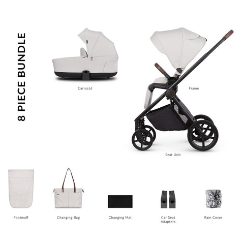 Venicci Claro 2-in-1 Pram and Accessory Bundle - Vanilla