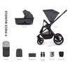 Venicci Tinum Edge 9 Piece Pram & Accessory Bundle - Charcoal