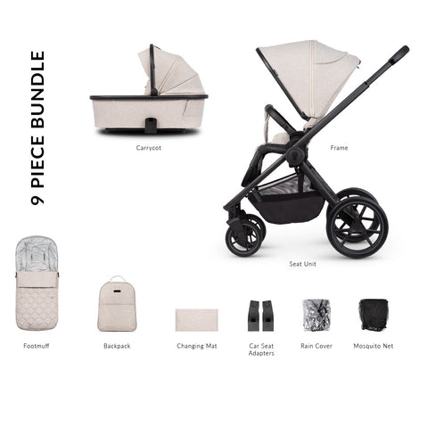 Venicci Tinum Edge 9 Piece Pram & Accessory Bundle - Dust