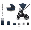 Venicci Tinum Edge 9 Piece Pram & Accessory Bundle - Ocean