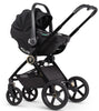 Venicci Upline 2 Complete Pram, Accessory and Travel System Bundle - All Black