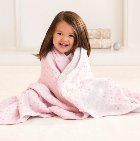 Aden + Anais Classic Dream Blanket - Metallic Primrose