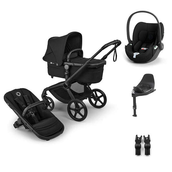 Bugaboo Fox 5 Renew & Cybex Cloud T Travel System - Black/Heritage Black