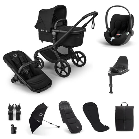 Bugaboo Fox 5 Renew & Cybex Cloud T Ultimate Newborn Bundle - Black/Heritage Black
