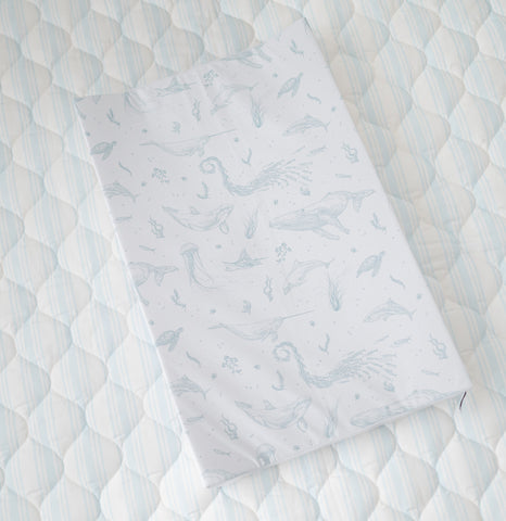 The Gilded Bird Luxury Changing Mat - Under the Sea White