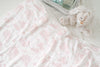 The Gilded Bird Bamboo Baby Blanket - Spring Toile Pink