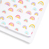 Snuz Cot and Cotbed 2 Pack of Fitted Sheets - Colour Rainbow